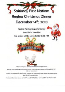 Regina Off-Reserve Christmas Dinner @ Regina Performing Arts Center 